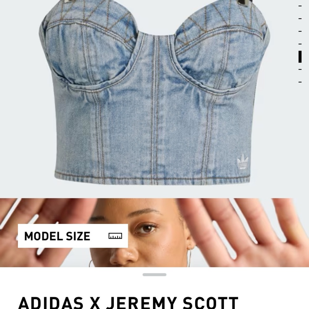 Adidas Women's Multicolor Denim Crop Top